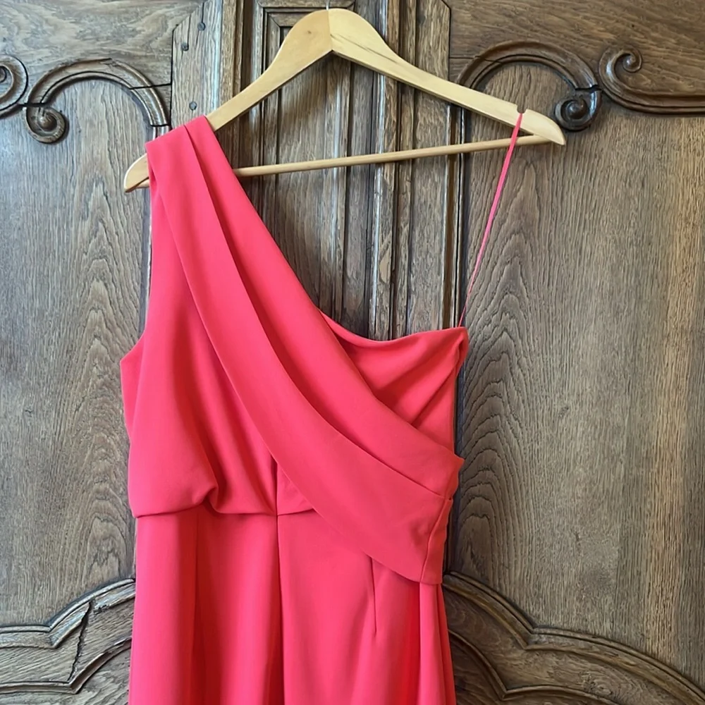 Belle Badgley Mischka Raya One Shoulder Draped Side Slit Maxi Dress - Picture 15 of 16